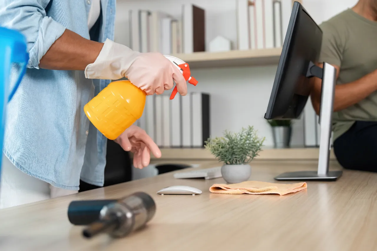 Desk cleaning for a healthy New Jersey workplace